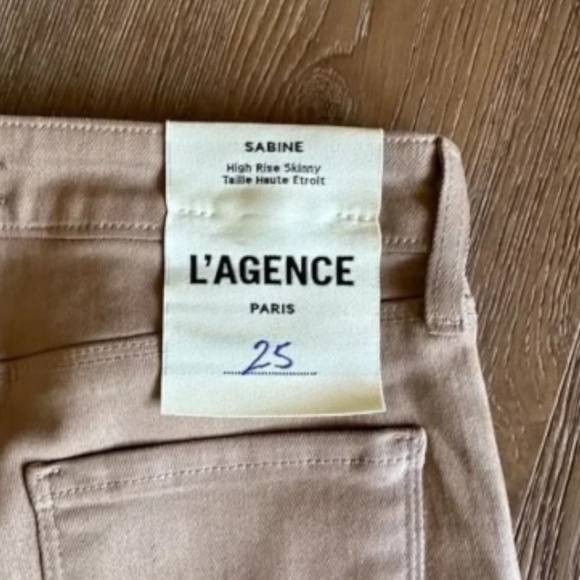 L’AGENCE Sabine High Rise Skinny Crop w/ Zip Cuff in Cappuccino - Picture 2 of 7